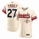Angels 27 Mike Trout Cream 2022 City Connect Flexbase Jersey Dzhi,baseball caps,new era cap wholesale,wholesale hats